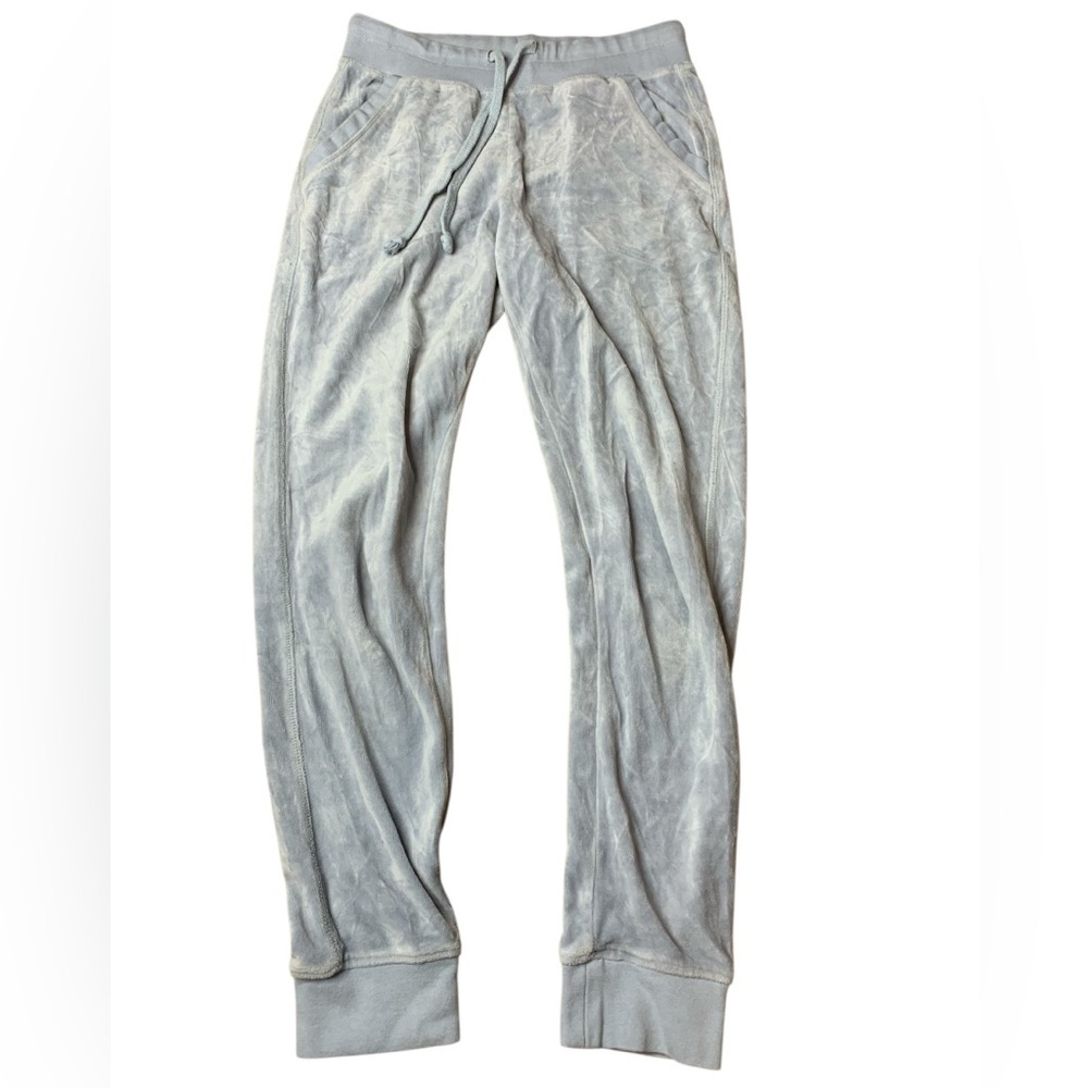 💜 Fashion Nova Velour Joggers Light Blue XS | High Waisted Soft Sweatpants